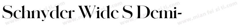 Schnyder Wide S Demi字体转换